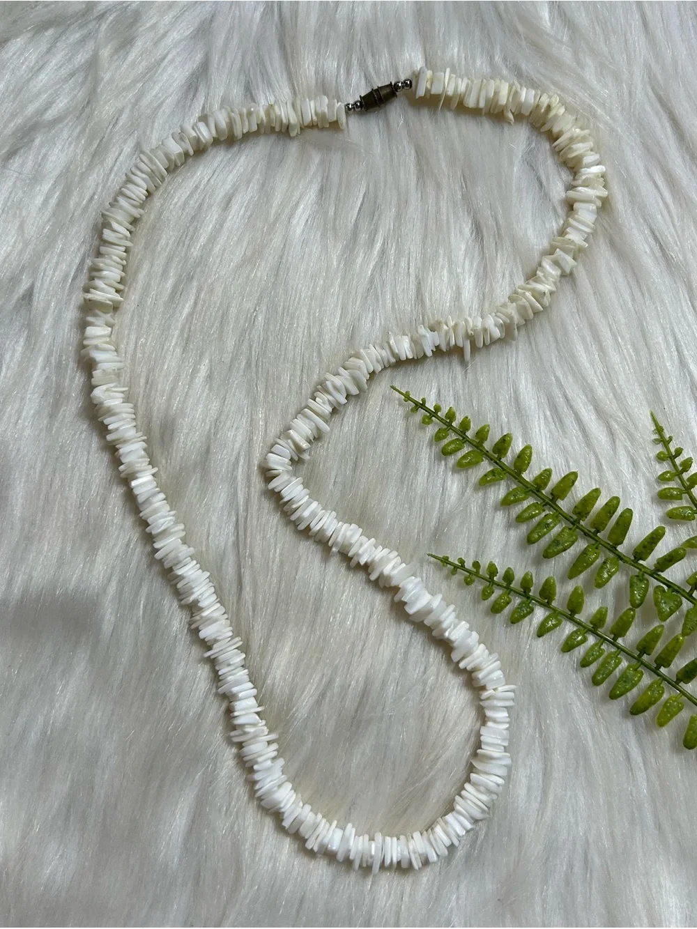 puka shell chip necklace